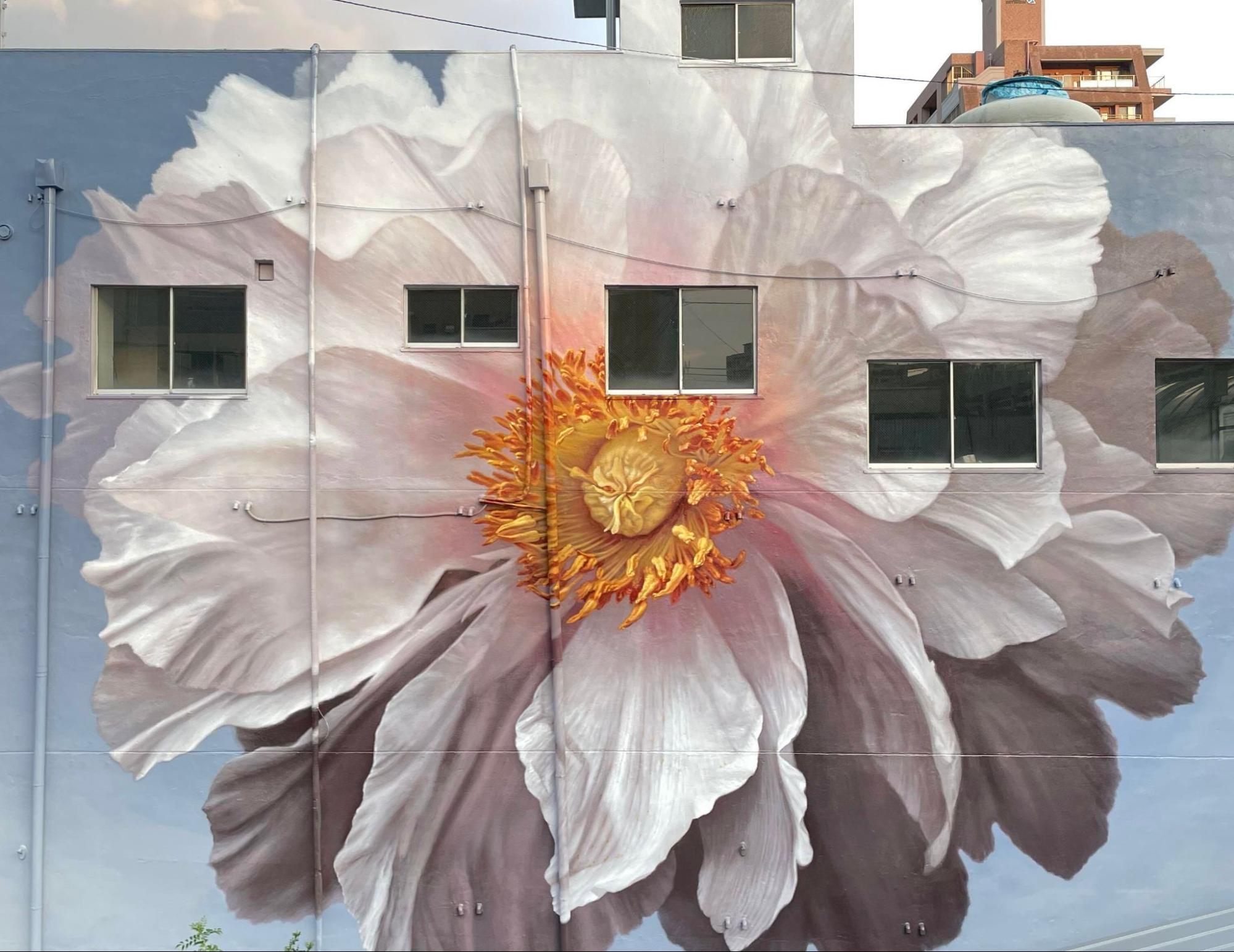 お気に入りの場所(大分市中央町にあるキムラヤビル西側の壁面アート)