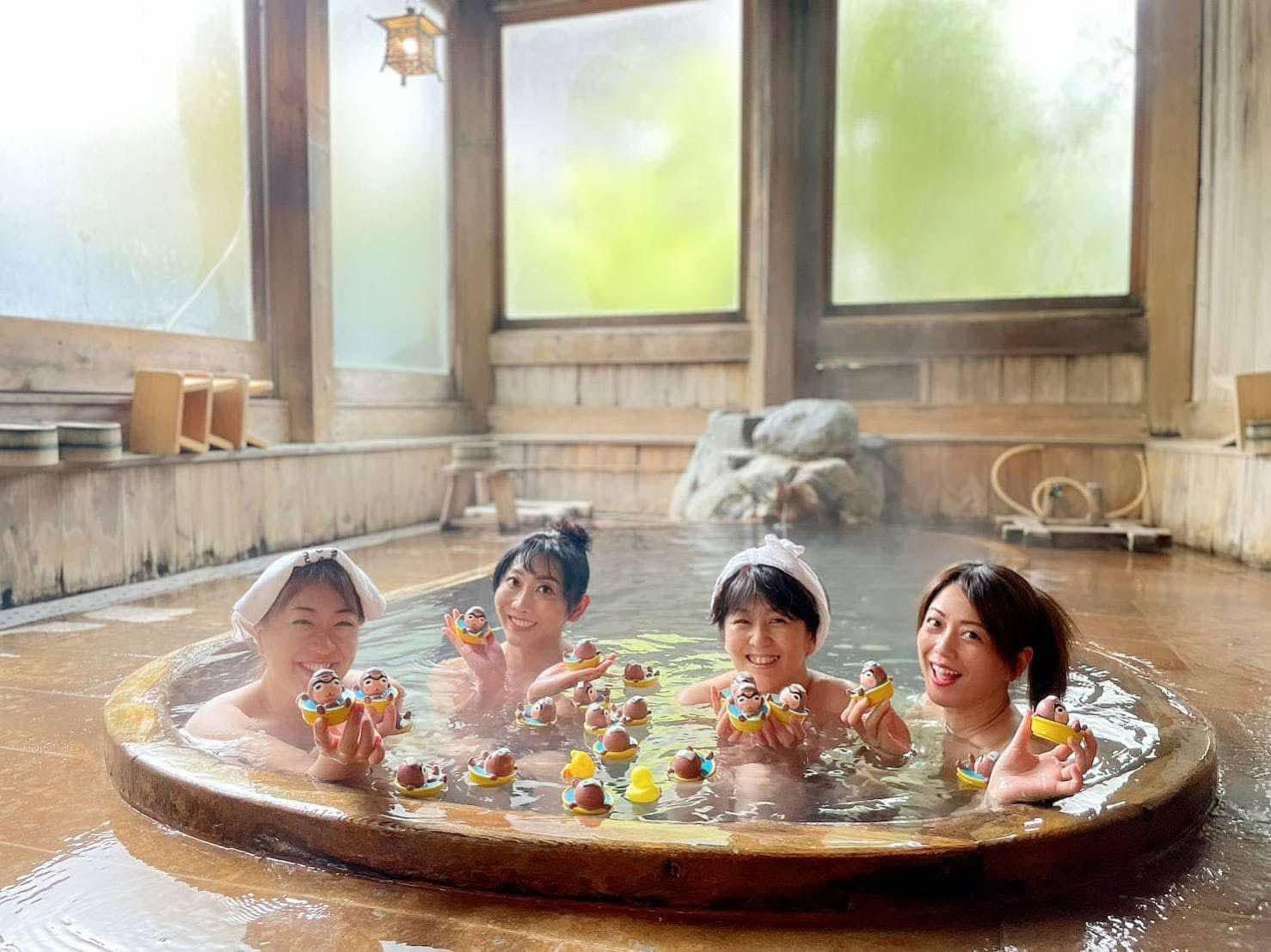 美人温泉道のメンバーでもある温泉仲間と長野県渋温泉の金具屋にて